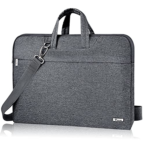 Voova Laptop Bag 13 14 Inch, Waterproof Computer Sleeve Carrying Case with Shoulder Straps & Handle Compatible with Macbook Air 13 M2/M3/M4, MacBook Pro 13/14, HP Dell Lenovo Chromebook 14, Grey - Image 1