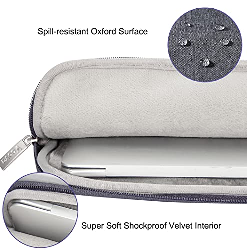 Voova Laptop Bag 13 14 Inch, Waterproof Computer Sleeve Carrying Case with Shoulder Straps & Handle Compatible with Macbook Air 13 M2/M3/M4, MacBook Pro 13/14, HP Dell Lenovo Chromebook 14, Grey - Image 4
