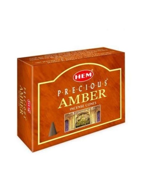 Precious Amber - Case Of 12 Boxes 10 Cones Each -   Incense From India