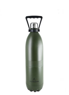 Atlasware Water Bottle With a Capacity of 1750ml Stainless Steel Water Bottle That Keeps Cold For 100 Hours And keeps Heat For 45 Hours Army  - Image 3
