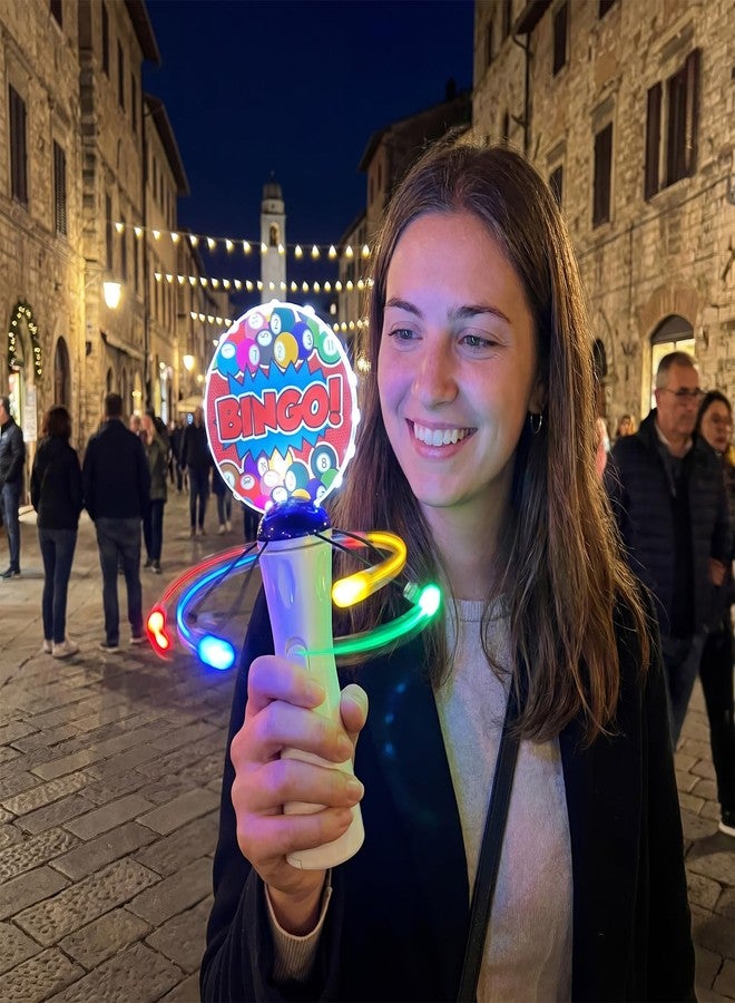 Vertintong 2 Pcs Light up Bingo Spinner Wand LED Glow Spin Bingo Game Gift Goodie Bag Stuffers for Birthday Party Favors (Batteries Not Included) - Image 4