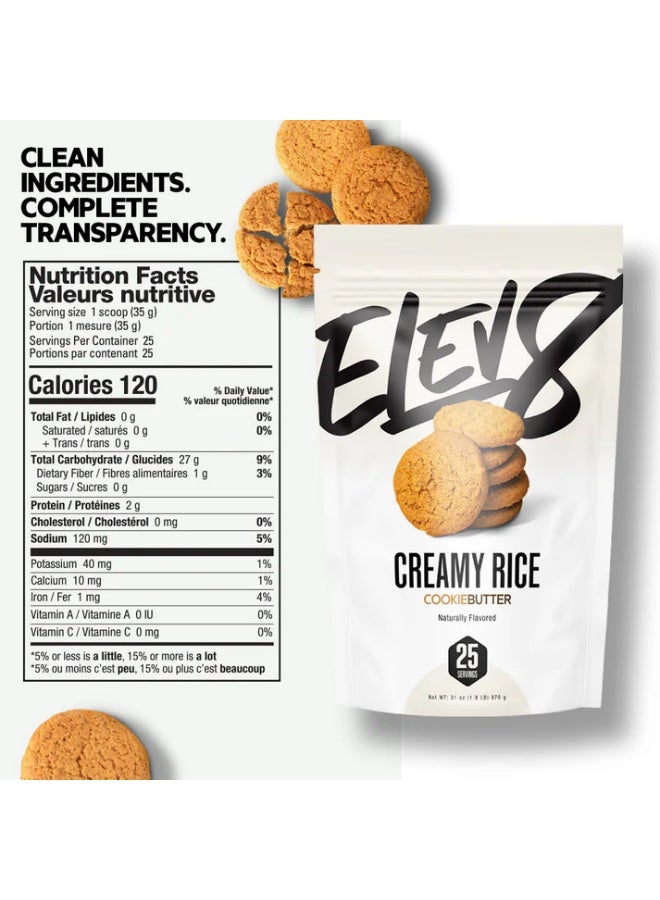 Elev8 Creamy rice Dairy free and gluten free Cookie Butter 875g - Image 4