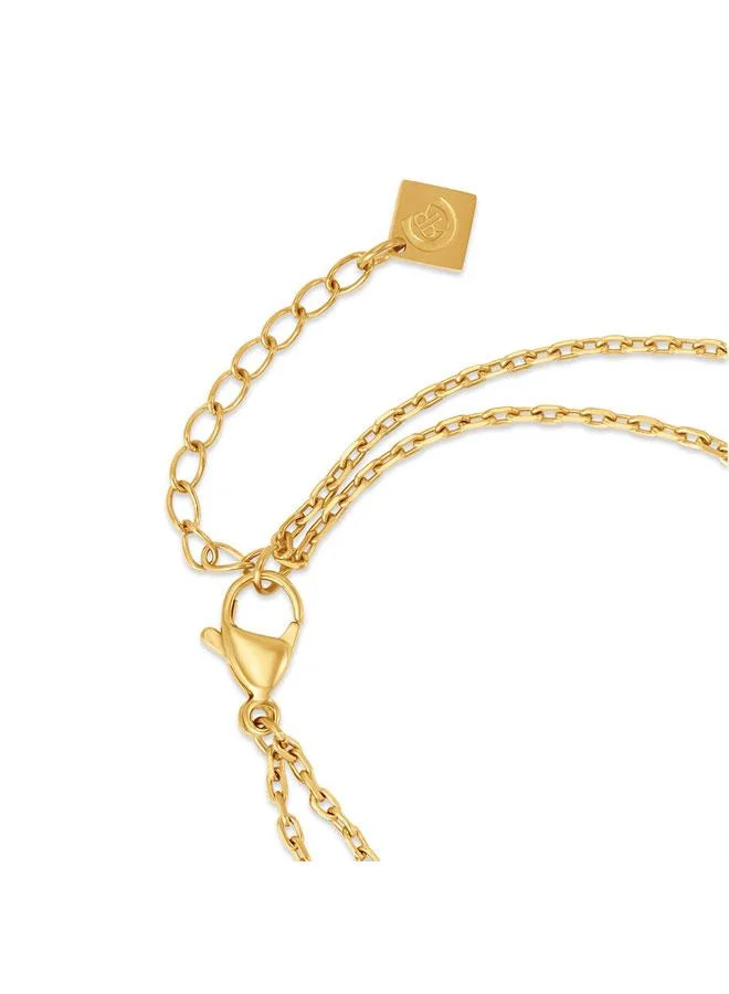 CERRUTI 1881 Tessa Tessa Gold Plated Stainless Steel Double Chain White Single Bracelet for Women 330mm for Women | Best Price UAE