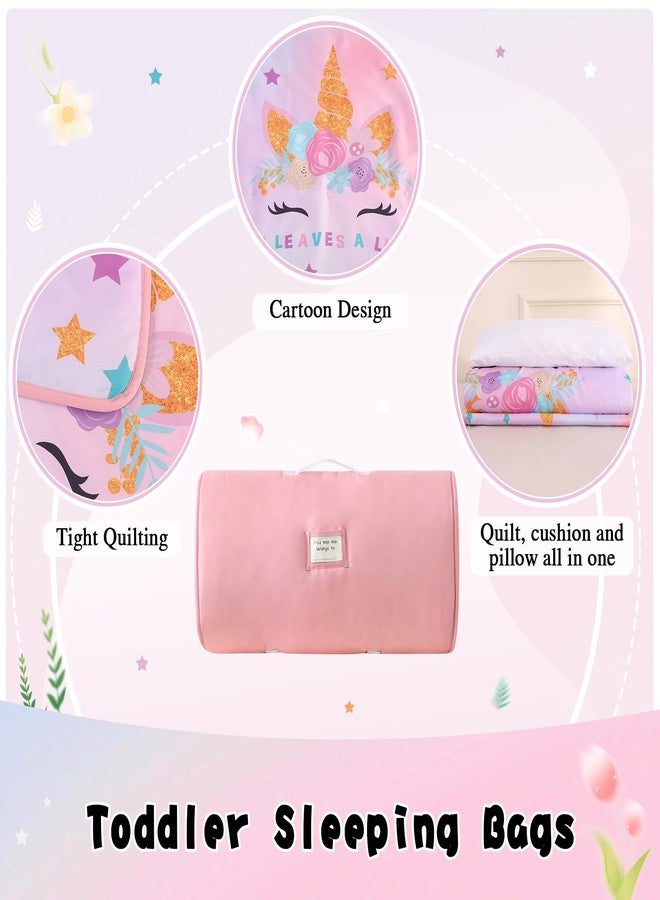 Wowelife Toddler Nap Mat with Pillow, Large Rolled Unicorn Napping Mats, Sleeping Mat for Girls, Nap Mats for Daycare, Preschool, Travel Sleeping Bag for Girls - Image 4