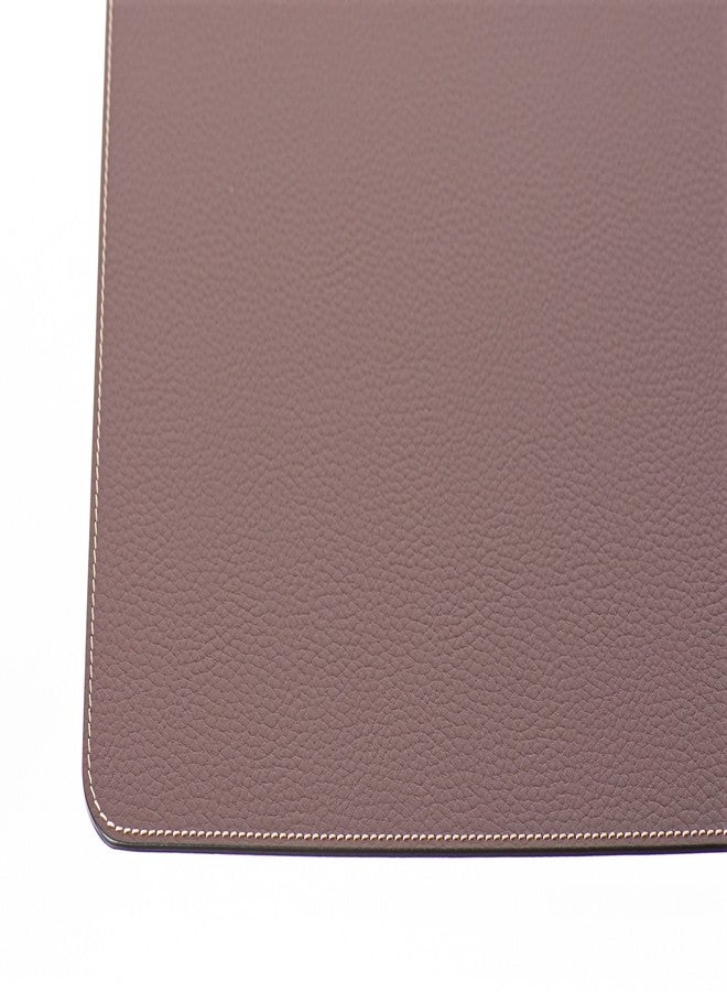 Nikalaz Set of Small Brown Placemats and Coasters, 4 Table Mats and 4 Coasters, Recycled Leather, Place Mats 15.75'' x 11.8'' and Coasters 3.9'' x 3.9'' - Image 5