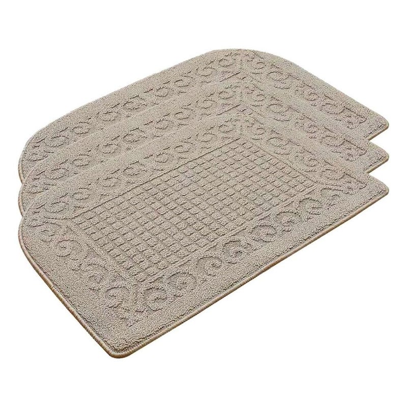 COSY HOMEER COSY HOMEER 32X20 Inch Anti Fatigue Kitchen Rug Mats are Made of 100 Polypropylene Half Round Rug Cushion Specialized in Anti Slippery and Machine WashableBeige3 pcs
