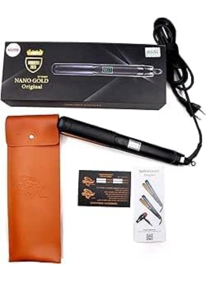 tornado gold Professional hair straightener with double-layer technology | Superior straightening with 6 heat settings | Equipped with a precise digital display | Complete styling tool with a heat-resistant case - Image 3