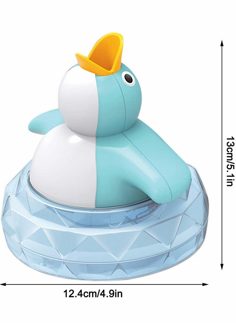 Generic - Musical Penguin Bath Toys for Toddlers 1-3, Glow in the Dark Bathtub Toys, Fun Baby Bath Toys for Kids, Blue Pool Bath Toys with Music for a Splashing Good Time - Image 1