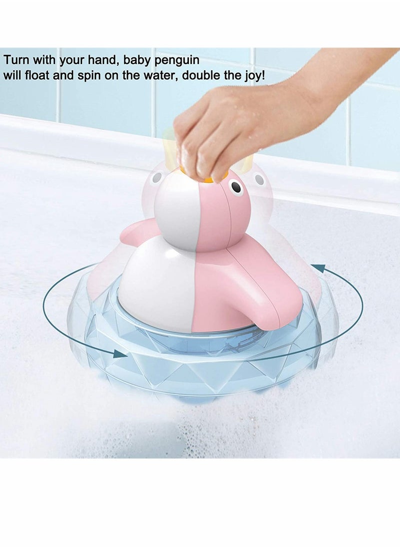 Generic - Musical Penguin Bath Toys for Toddlers 1-3, Glow in the Dark Bathtub Toys, Fun Baby Bath Toys for Kids, Blue Pool Bath Toys with Music for a Splashing Good Time - Image 1