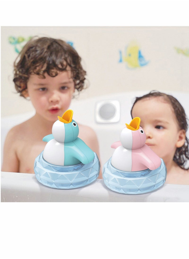 Generic - Musical Penguin Bath Toys for Toddlers 1-3, Glow in the Dark Bathtub Toys, Fun Baby Bath Toys for Kids, Blue Pool Bath Toys with Music for a Splashing Good Time - Image 1