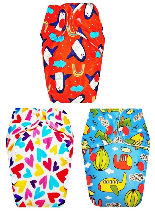 Dumbledo Premium Newborn Cloth Diaper with Integrated Insert (Pack of 3) | Soft & Gentle | Reusable & Washable | Adjustable Snaps | Trusted by Moms | 0 - 4 Months | Unisex Baby - Image 1