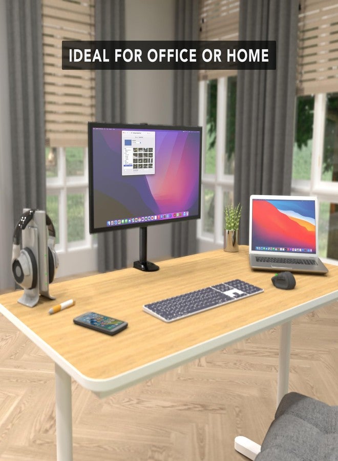 Mount-It! Single Monitor Desk Mount - Computer Screen Stand with Full Motion Adjustability - VESA Monitor Bracket Up to 32" 19.8 lbs - 360° Rotation, 160° Swivel, 40° Tilt - Clamp & Grommet Base - Image 2