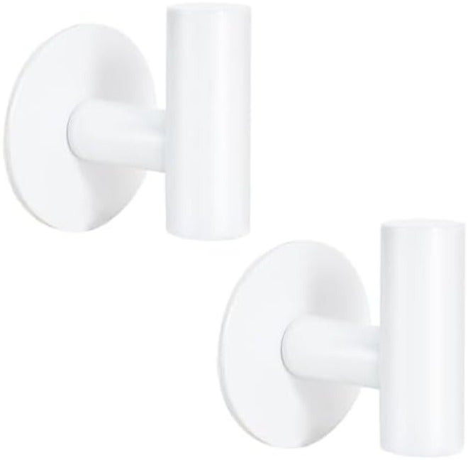 Vuzvuv Adhesive Brushed Nickel SUS304 Stainless Steel Towel Hooks – Heavy Duty Waterproof, Self-Adhesive Coat Robe Hook for Bathroom, Kitchen, Hotel (2-Pack) - Image 1