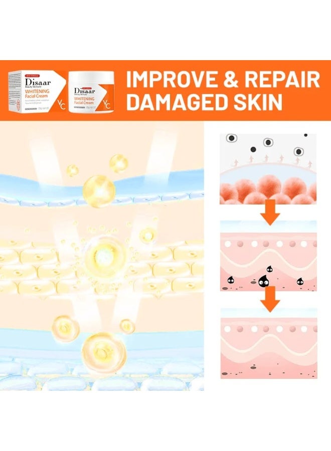 Disaar beauty skin cream vitamin c arbutin brightening anti aging whitening face cream for glowing skin - Image 5