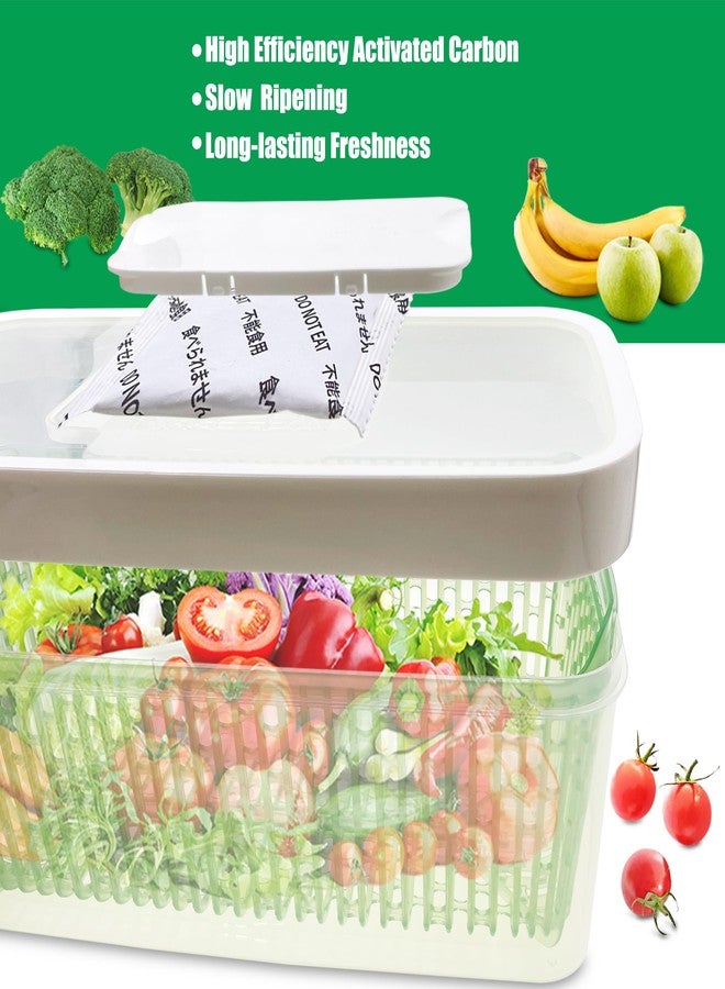 ShuRex 6 Pack Produce Saver Refills Kit for OXO GreenSaver Produce Keepers and Crisper Inserts, Keep Fruits Veg Fresh, Also Compatible with Bluapple Produce Freshness Saver Balls and other Produce Savers - Image 2
