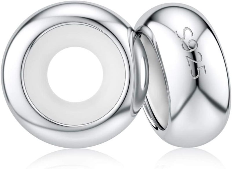 DALARAN Stopper Beads for Bracelets 925 Sterling Silver Clip Spacer Charm Bracelet Stoppers - Image 1