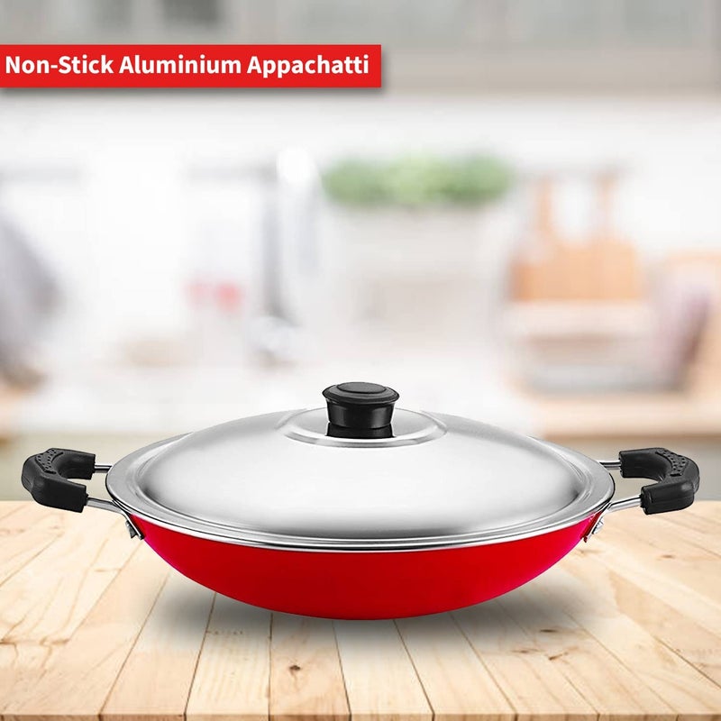 DARAZ مقلاة داراز غير لاصقة مع غطاء من الفولاذ المقاوم للصدأ - Image 2