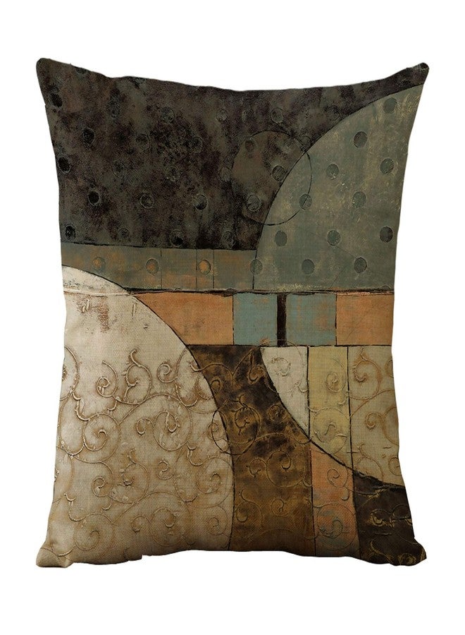 WOMHOPE Set of 4 Vintage Geometric Decorative Throw Pillow Covers Pillow Cases Cushion Cases 18 x 18 Inch for Living Room,Couch and Bed (Brown) - Image 5