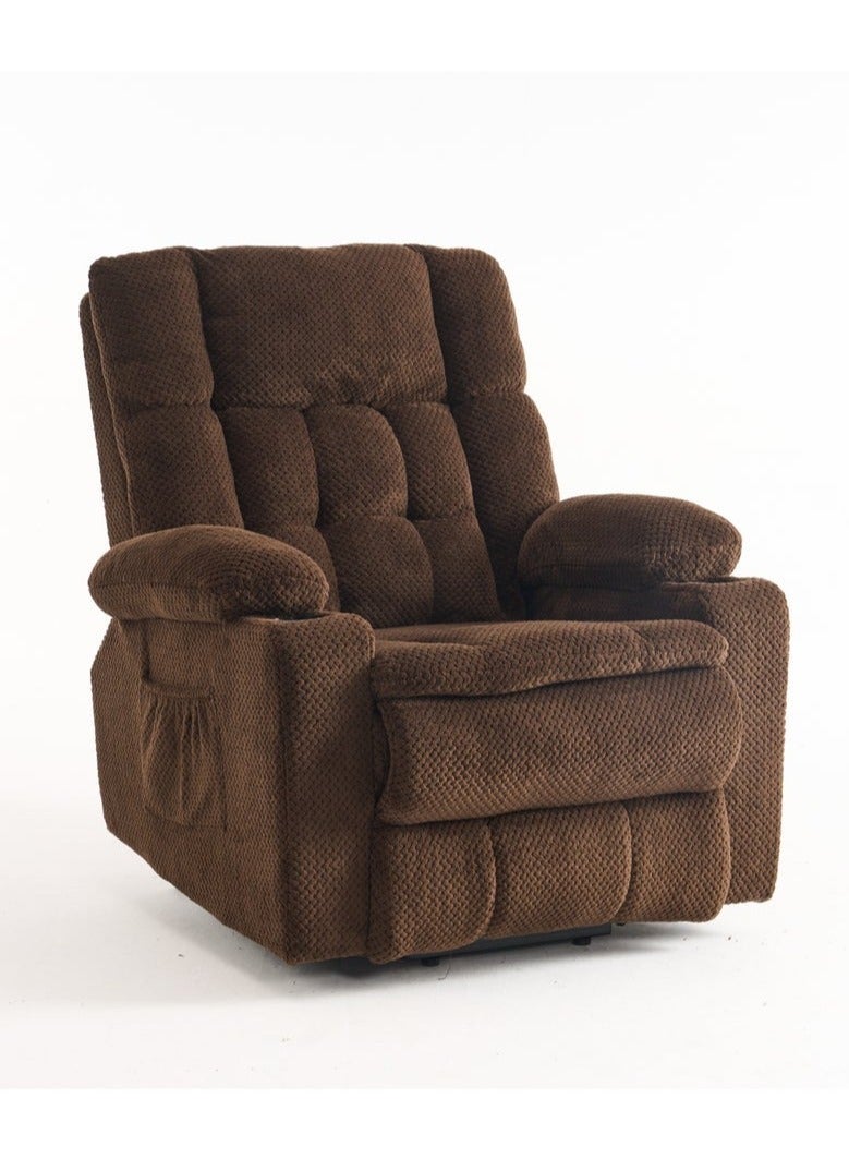 Electric Power Lift Recliner Chair, Fabric Padded Elderly Assist Sofa with Footrest, Comfortable Living Room Relax Recliner Sofa - Image 3