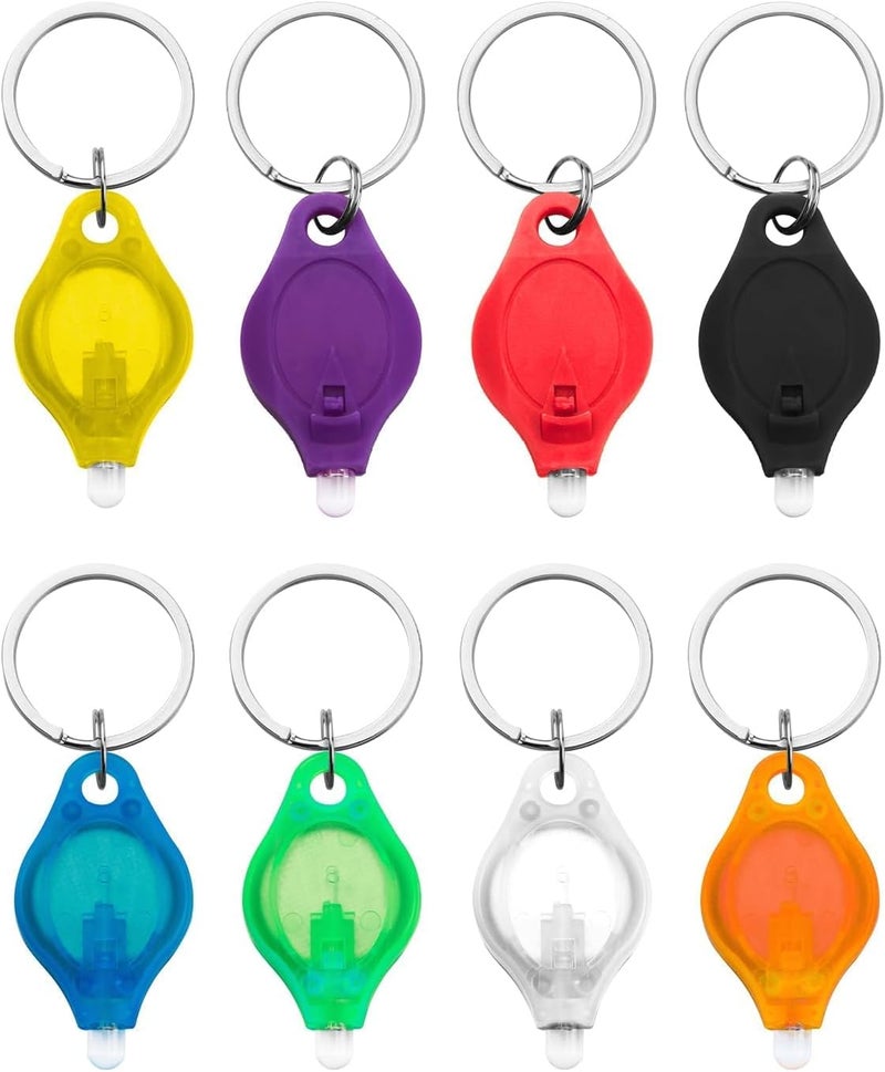 Novstuf 8PCS Mini Keyring Torch - Portable LED Keychain Flashlights - Image 1