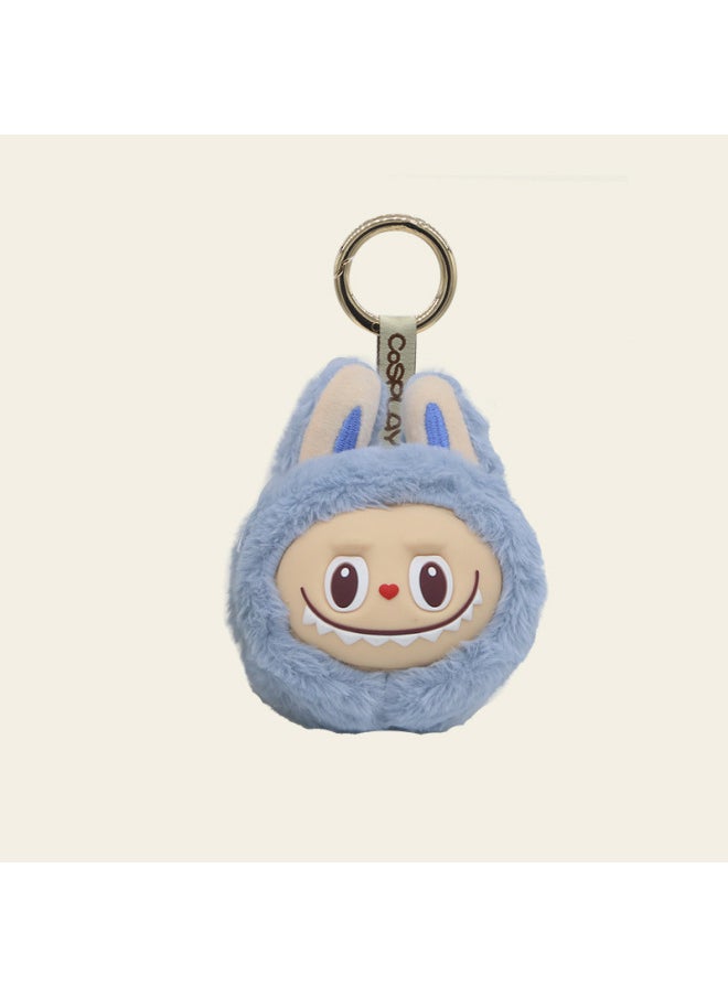 Generic - Generation Vinyl Plush Head Small Pendant Second Generation Cloth Key Chain Ugly Cute Doll-Specifications:Generation Nordic Blue-color:The Pendant Is About 8CM (12 Pieces In A Pack, It Is Recommended To Take Multiples Of 12) - Image 1