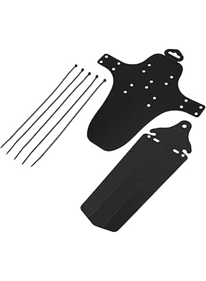 Mountain Bike Plastic Mudguard Set Cycling Mud Guard Protection Black - Image 1