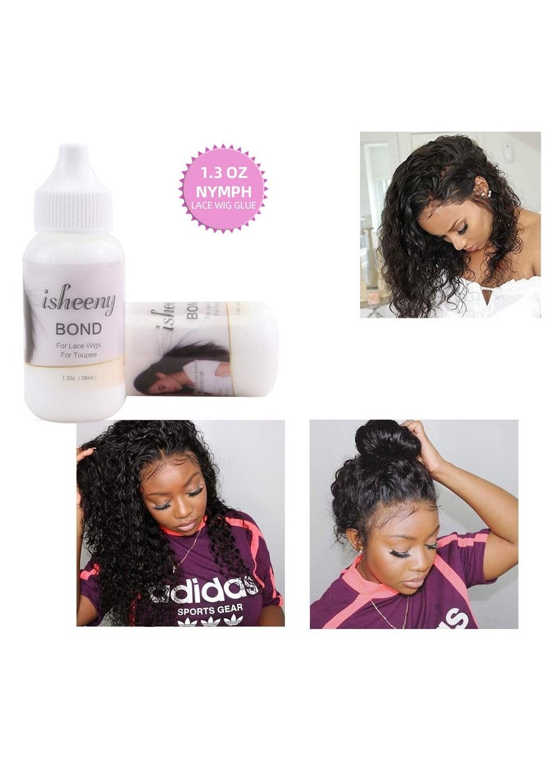 Estelle Lace Wigs Adhesive 1.3 Ounce Invisible Safe Nontoxic Hair Glue for for Poly and lace Hairpieces Lace Wigs Closure Frontal Toupee Systems Color #5 - Image 2