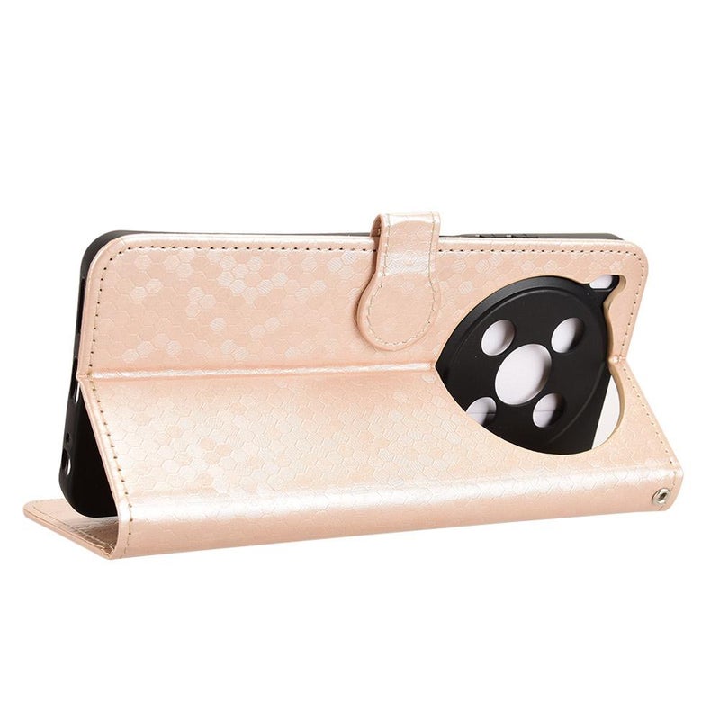 HuHa Case Cover For ZTE Blade V70 Max Honeycomb Dot Texture Leather Phone Case(Gold) - Image 5