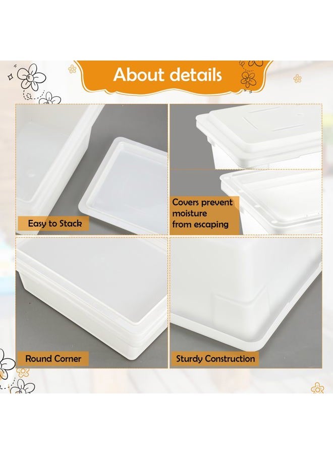 Barydat 2 Pack Food Storage Box Tote, Freezer and Dishwasher Safe Commercial Food Storage Containers, Storage Bins with Lids for Fruits Vegetables Grains Home Organization, White (3.5 Gallon) - Image 3