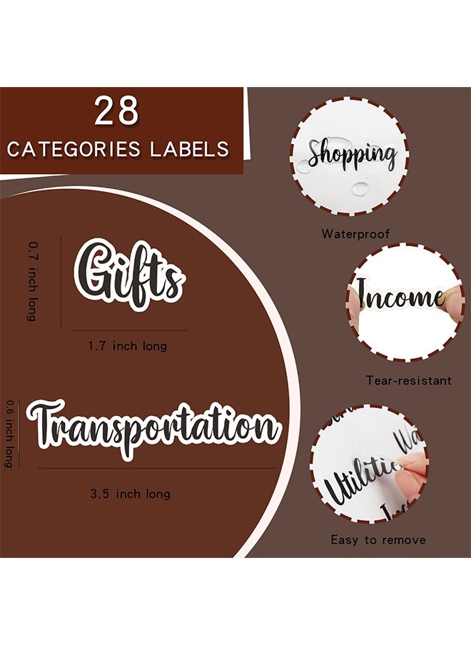 Generic - Budget Binder Cash Envelopes for Budgeting Money Organizer for Cash Money Envelopes for Cash Leather A6 Budget Binder with Zipper envelopes (Brown) - Image 1