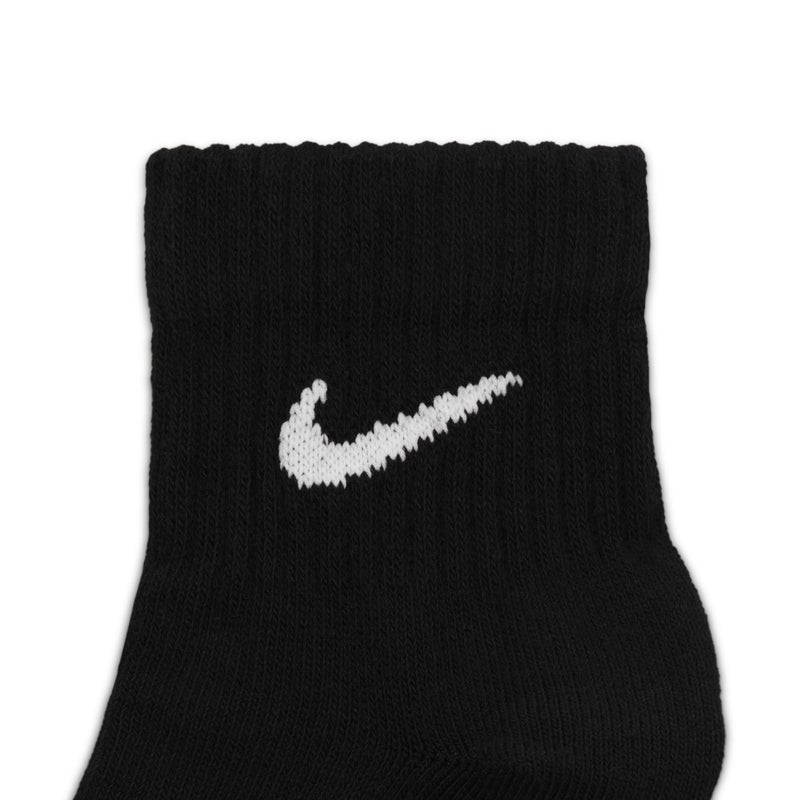 Nike Everyday Lightweight Mid Tops Sports Training Socks Unisex Black - Image 3
