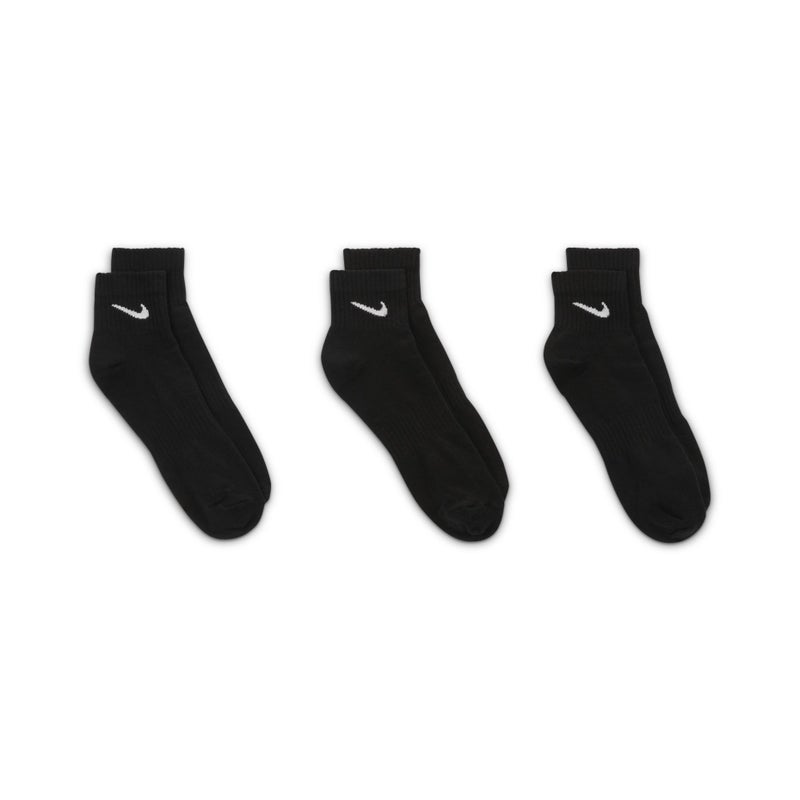 Nike Everyday Lightweight Mid Tops Sports Training Socks Unisex Black - Image 2