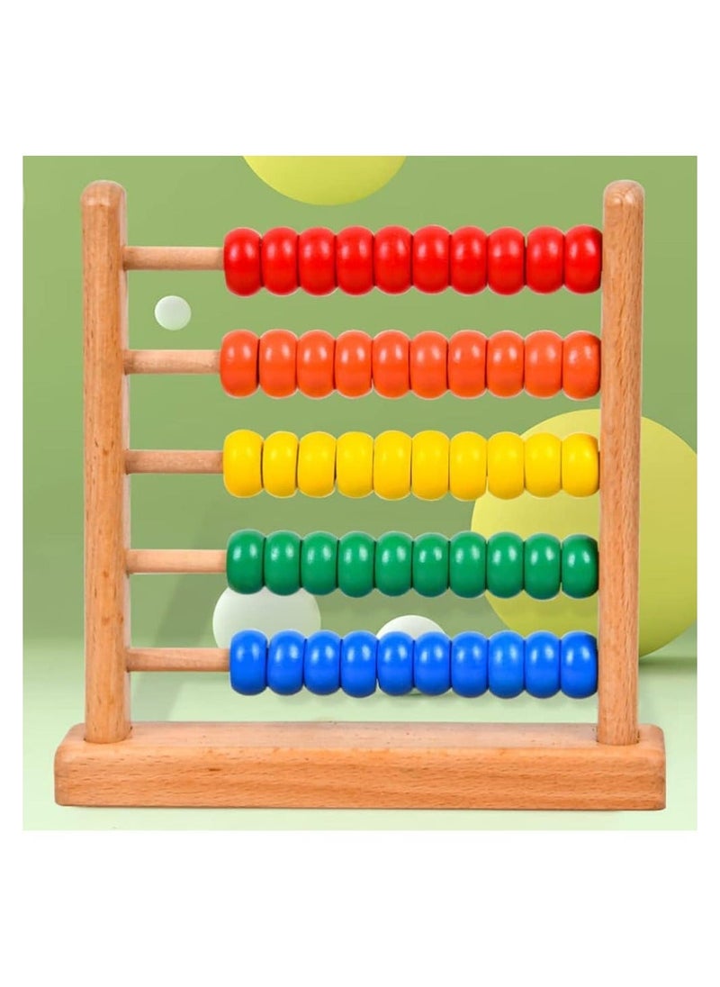 Generic - Wooden Counting Toy Abacus Bead Wood Classic Abacus Counting Tool Portable Numbers Math Calculating Tool for Home Classroom School - Image 1