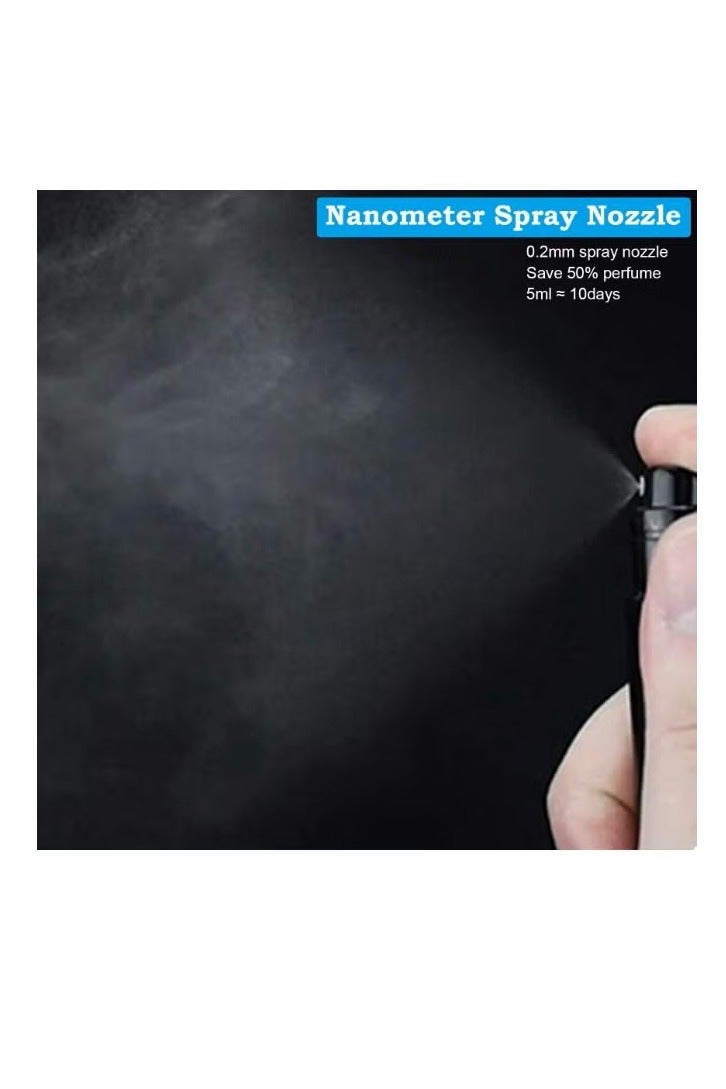 2PCS 5ml Perfume Travel Refillable Bottle ,Bottom-Filling Fragrances Perfume Atomizer ,Mini Empty Spray Bottle ,Travel Perfume, Pocket Travel Toiletries ,Holiday Travel Essentials ,Empty Mini Cologne Dispenser,Pocket Atomiser,Silver & Gold - Image 3