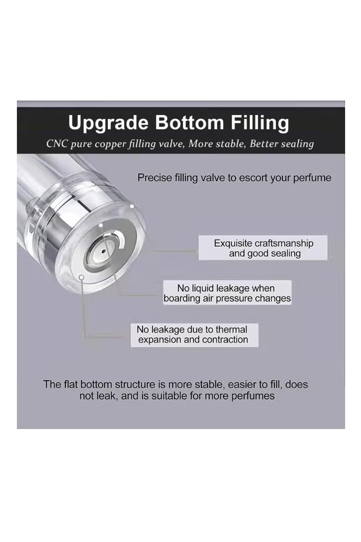 2PCS 5ml Perfume Travel Refillable Bottle ,Bottom-Filling Fragrances Perfume Atomizer ,Mini Empty Spray Bottle ,Travel Perfume, Pocket Travel Toiletries ,Holiday Travel Essentials ,Empty Mini Cologne Dispenser,Pocket Atomiser,Silver & Gold - Image 4