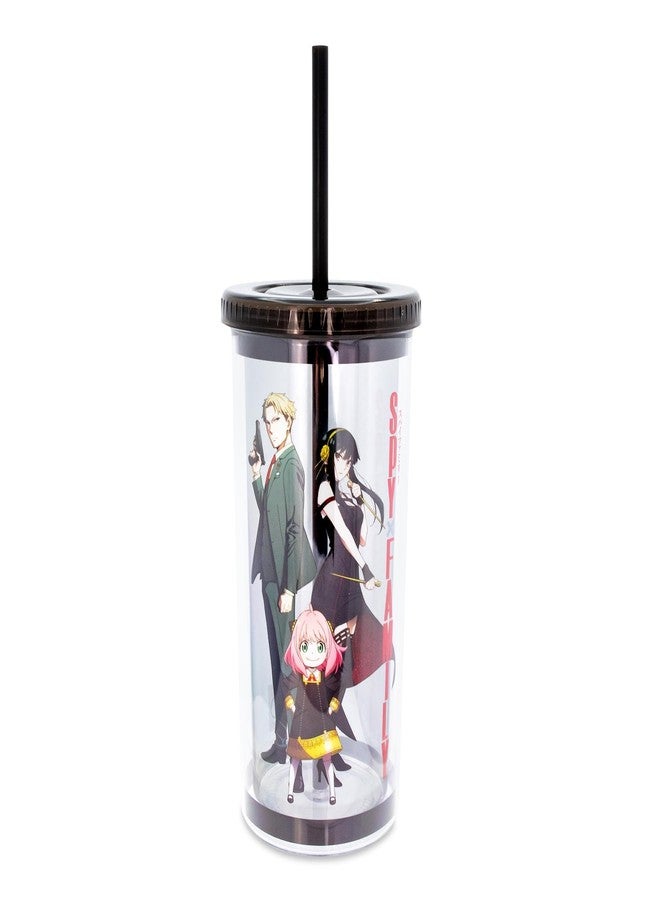 سيلفر بوفالو كوب بلاستيكي ثلاثي من سيلفر بافالو سباي إكس فاميلي للمشروبات الباردة، مزود بغطاء مانع للتسرب وماصة قابلة لإعادة الاستخدام | كوب سفر للمشروبات | سعة 20 أونصة - Image 1