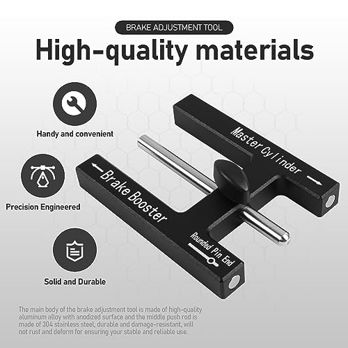 TOSICAM (Upgraded) Brake Adjustment Tool, Brake Booster Rod Adjustment Tool, Brake booster with master cylinder,Pushrod Power For Adjustable Braking Distance of Brake Pedal(N48 Magnetic CNC Aluminum) - Image 3