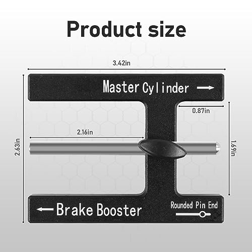 TOSICAM (Upgraded) Brake Adjustment Tool, Brake Booster Rod Adjustment Tool, Brake booster with master cylinder,Pushrod Power For Adjustable Braking Distance of Brake Pedal(N48 Magnetic CNC Aluminum) - Image 2