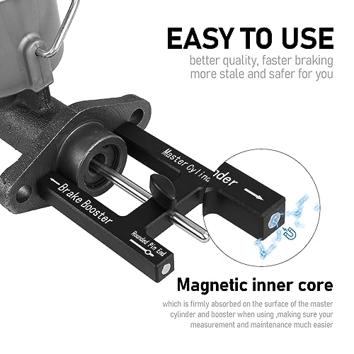 TOSICAM (Upgraded) Brake Adjustment Tool, Brake Booster Rod Adjustment Tool, Brake booster with master cylinder,Pushrod Power For Adjustable Braking Distance of Brake Pedal(N48 Magnetic CNC Aluminum) - Image 5