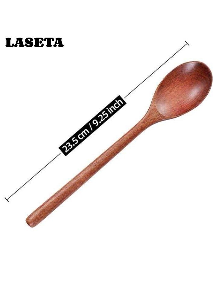 Laseta Set Of 6 Wooden Spoons Coffee 9inch - Image 2