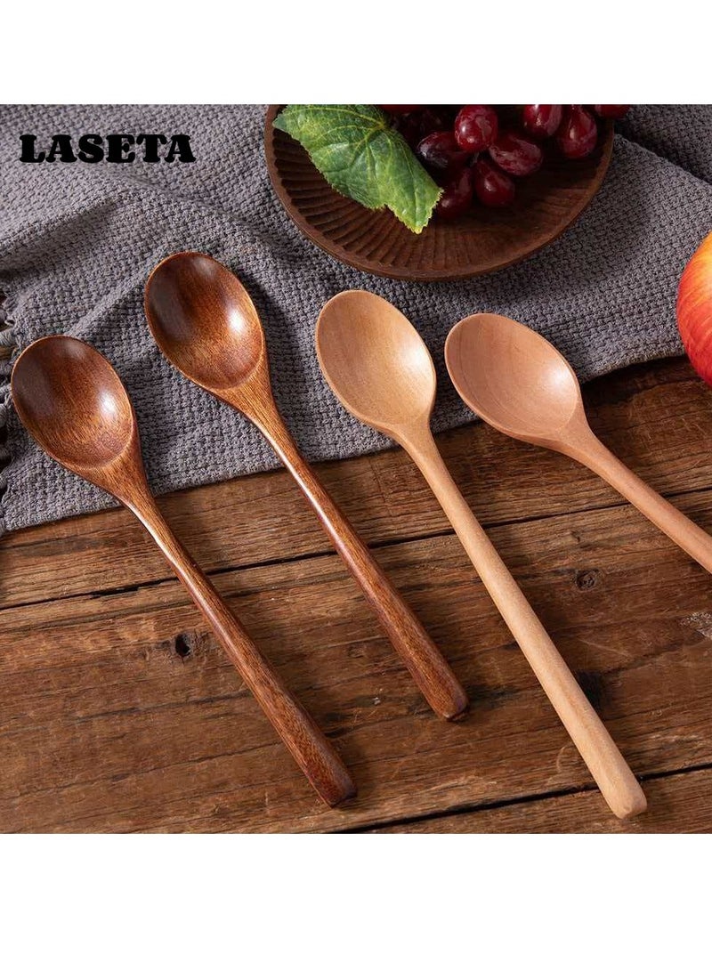 Laseta Set Of 6 Wooden Spoons Coffee 9inch - Image 3