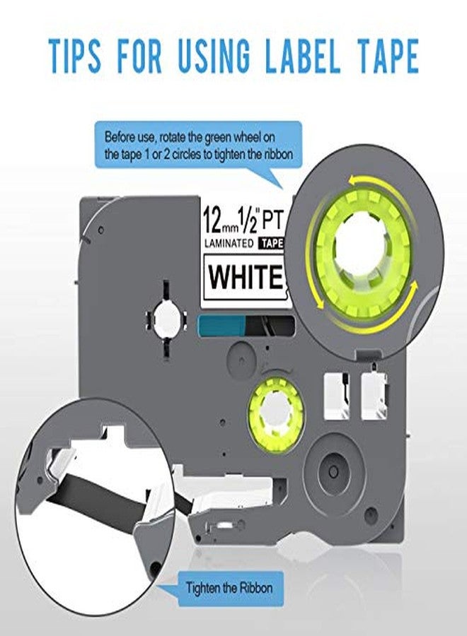 IDIK 1PK Black on White Extra Strength Laminated Label Tape Compatible for Brother P-Touch TZe-S231 TZ S231 Tze S231(12mm x 8m) - Image 5