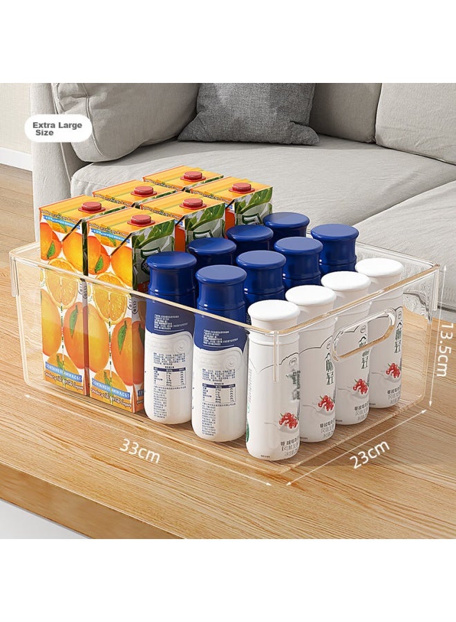 Jiadu Transparent Storage Box, Desktop Snack Cosmetics Storage Basket, Household Acrylic Plastic Kitchen Organizer Box