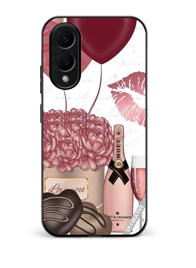 VR CREATIVE Protective Case Cover For Samsung Galaxy S25 Edge Girl Celebrations Design Multicolour