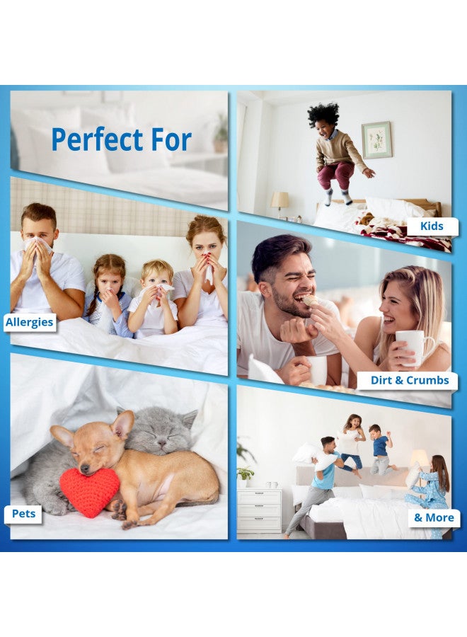 National Allergy National Allergy Superior 100% Cotton California King Mattress Protector Zippered - 73" x 84" x 9" - Hypoallergenic Bed Encasement - Breathable Dust Proof Cover - Oeko-TEX Standard 100 Certified  - Image 4