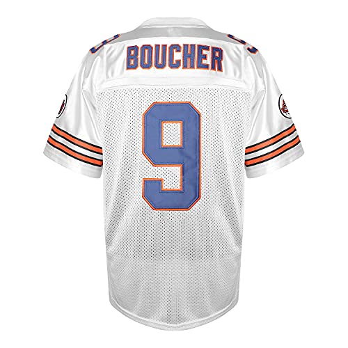 Phoneutrix Bobby Boucher #9 The Waterboy Adam Sandler Movie Mud Dogs Bourbon Bowl Football Jersey (White, X-Large) - Image 2