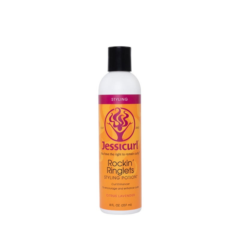 Jessicurl, Rockin' Ringlets Styling Potion, Citrus Lavender, 8 Fl oz. Curl Enhancer with Flaxseed Extract, Curl Defining Styler for Curly Hair and Frizz Control