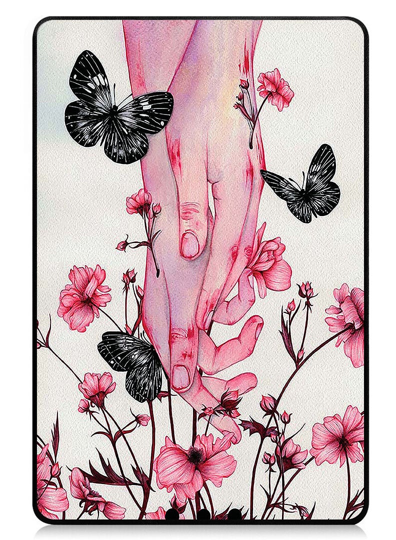 Theodor Protective Flip Case For Xiaomi Pad 7 & Xiaomi Pad 7 Pro With Trifold Stand Auto Wake Sleep Shockproof Cover - Butterflies on hand - Image 1