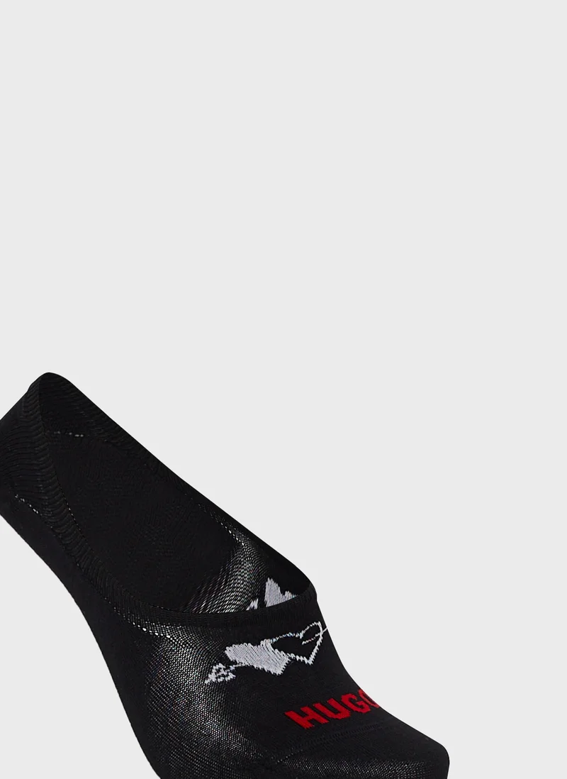 هوجو Pack Of 2 Logo Printed Sock
