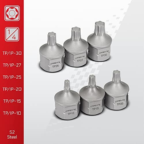 CARBYNE 12-Piece Torx Plus (6 Lobe) Super Short Low Profile Bit Socket Set | TP10/IP10 - TP60/IP60, Dual-Drive: Internal Square Drive & External Hex Drive • From a Family-Run Tool Company in the U.S. - Image 5